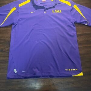 Nike Purple and Yellow Team Polo